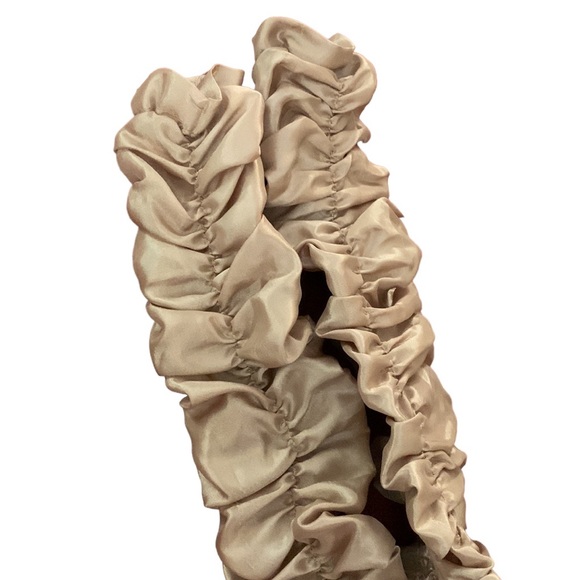 Decorative cord cover satin ruched Velcro closure antique gold - Picture 7 of 15